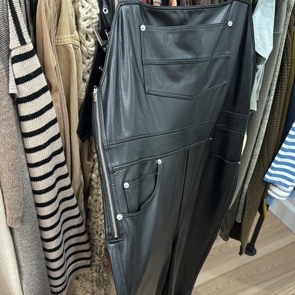 A.L.C Faux leather Overalls - Picture 2 of 4